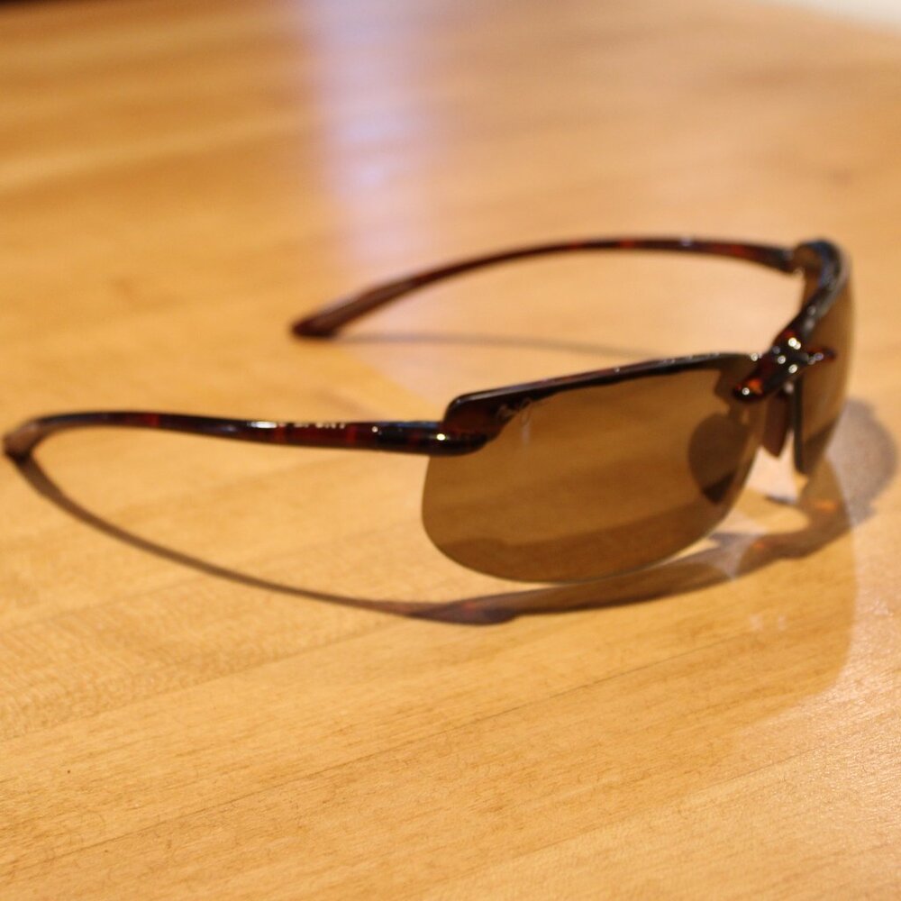 🎉3xHP🎉Maui Jim Banyans Polarized Rimless Sunglasses MJ-412-10 - Picture 6 of 10